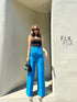 Women High Quality High Waisted Straight Cut Trousers